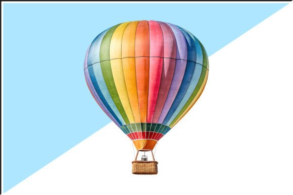 Download Rainbow Hot Air Balloon PNG - Hot air balloon Collection