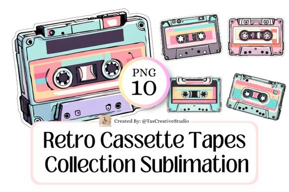 Download Retro Cassette Tapes Digital Stickers - Cassette tape Collection