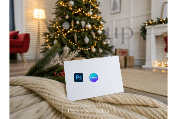 Download Holiday Greeting Card Scene with Tree - Holiday greeting card Collection