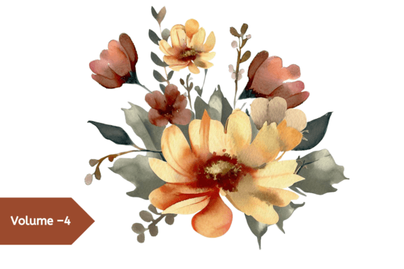 Download Vintage Watercolor Flowers Volume –4 - Vintage watercolor Collection