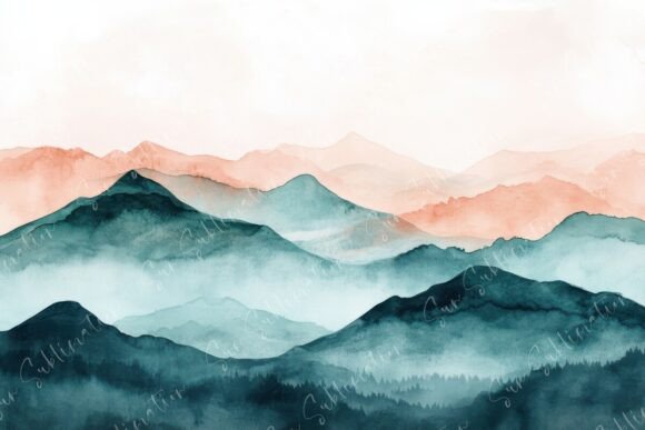 Download Serene Mountain Range Under Soft Hues - Soft hues Collection