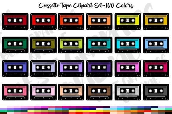Download Cassette Tape Clipart, Retro Record Tape - Cassette tape Collection