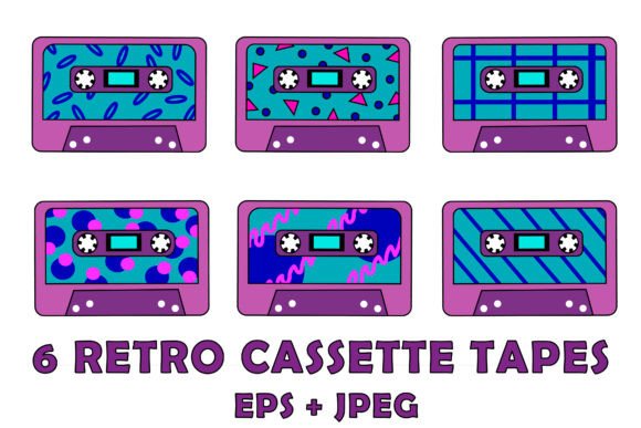 Download Retro Cassette Tapes Set - Cassette tape Collection