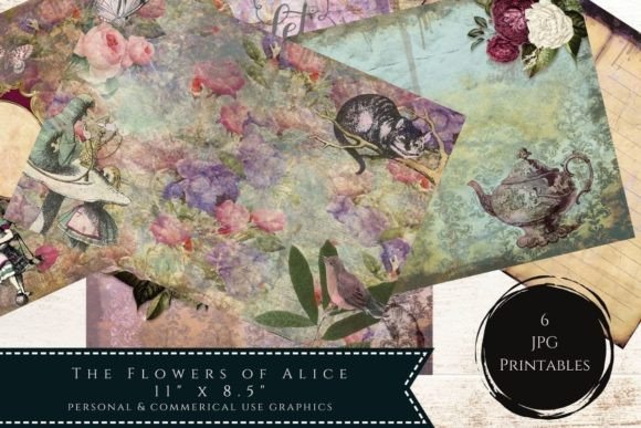 Download Junk Journal, Alice in Wonderland - Junk journal Collection