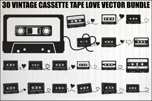 Download Vintage Cassette Tape Love Bundle - Cassette tape Collection