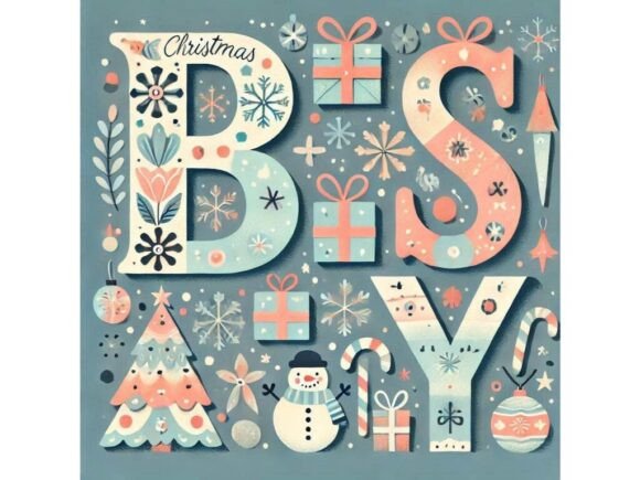 Download Pastel Christmas Letters with Soft Hues - Soft hues Collection