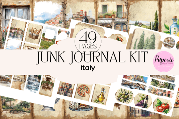 Download Italy Junk Journal Kit - Junk journal Collection
